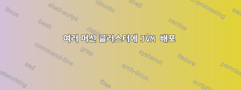 여러 머신 클러스터에 JVM 배포