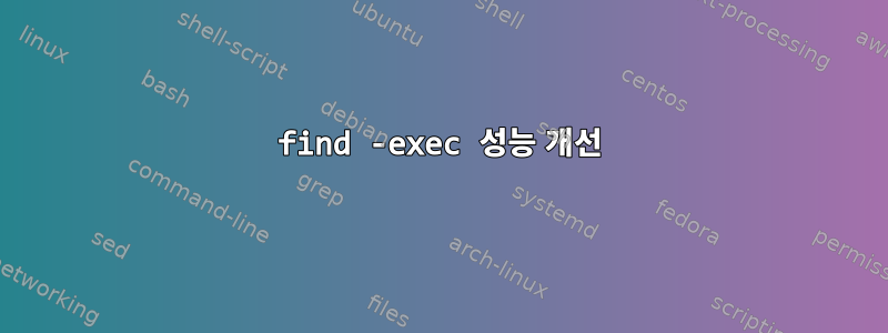 find -exec 성능 개선