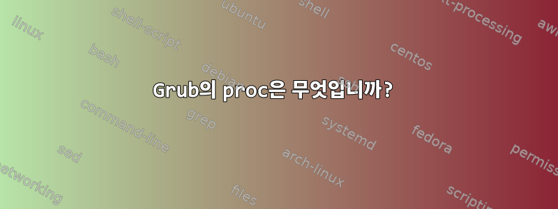 Grub의 proc은 무엇입니까?