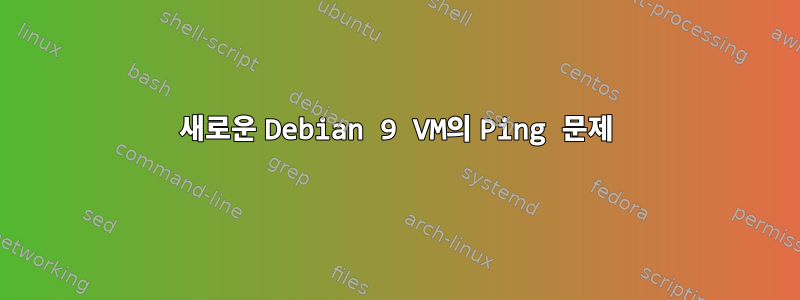 새로운 Debian 9 VM의 Ping 문제