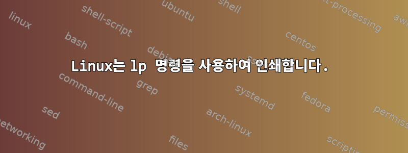 Linux는 lp 명령을 사용하여 인쇄합니다.