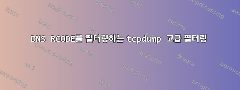 DNS RCODE를 필터링하는 tcpdump 고급 필터링