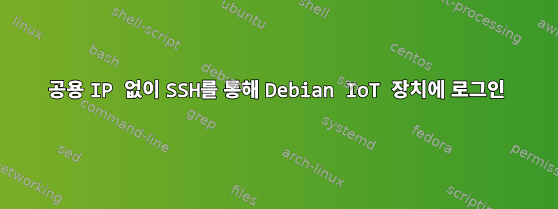 공용 IP 없이 SSH를 통해 Debian IoT 장치에 로그인