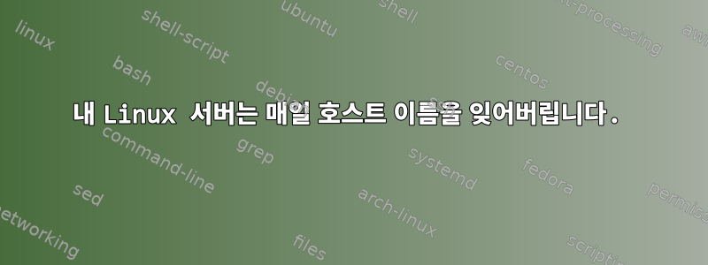 내 Linux 서버는 매일 호스트 이름을 잊어버립니다.