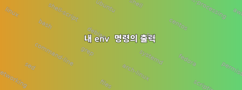 내 env 명령의 출력