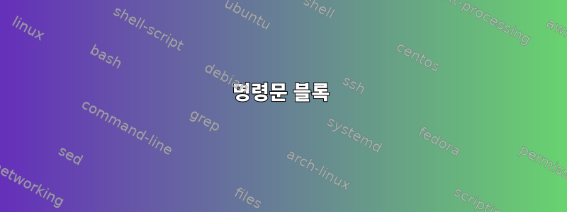 명령문 블록