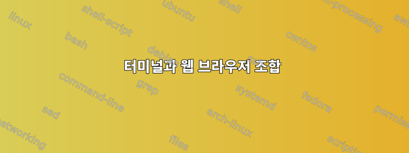 터미널과 웹 브라우저 조합