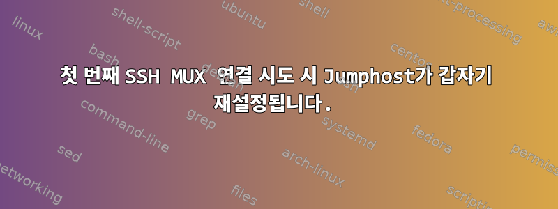 첫 번째 SSH MUX 연결 시도 시 Jumphost가 갑자기 재설정됩니다.