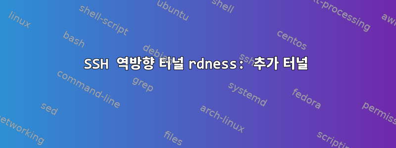 SSH 역방향 터널 rdness: 추가 터널