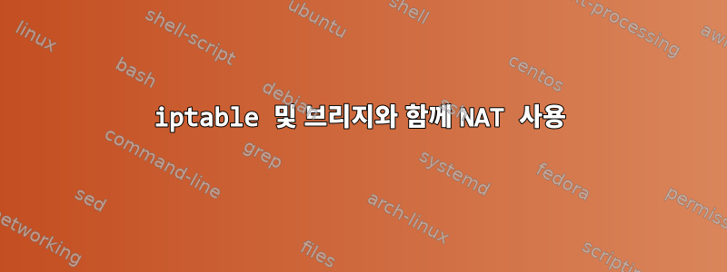 iptable 및 브리지와 함께 NAT 사용