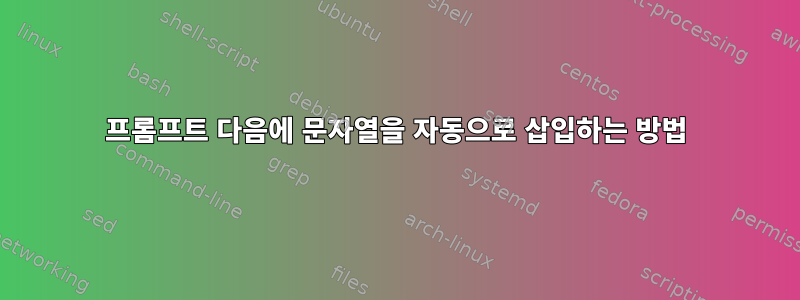 프롬프트 다음에 문자열을 자동으로 삽입하는 방법