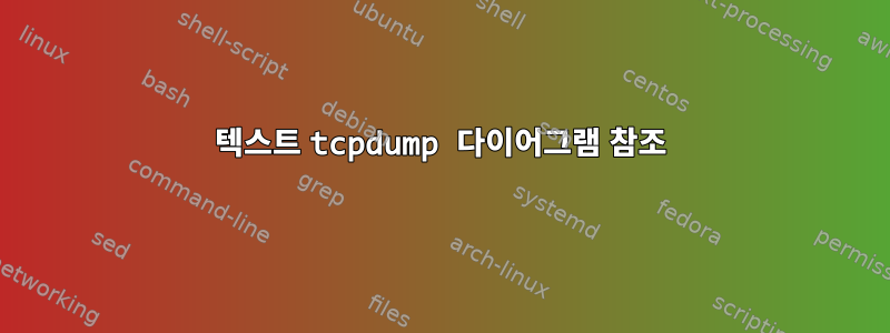 텍스트 tcpdump 다이어그램 참조