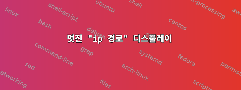 멋진 "ip 경로" 디스플레이