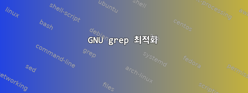 GNU grep 최적화