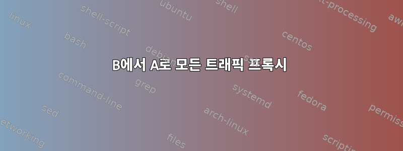 B에서 A로 모든 트래픽 프록시