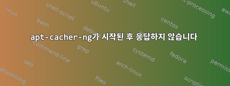 apt-cacher-ng가 시작된 후 응답하지 않습니다