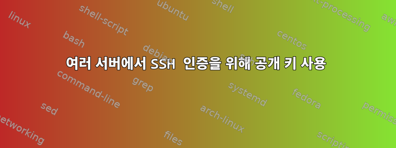 여러 서버에서 SSH 인증을 위해 공개 키 사용