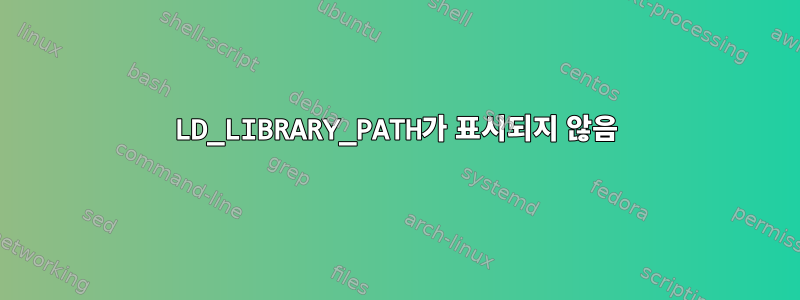 LD_LIBRARY_PATH가 표시되지 않음