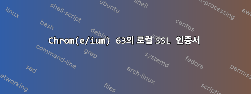 Chrom(e/ium) 63의 로컬 SSL 인증서