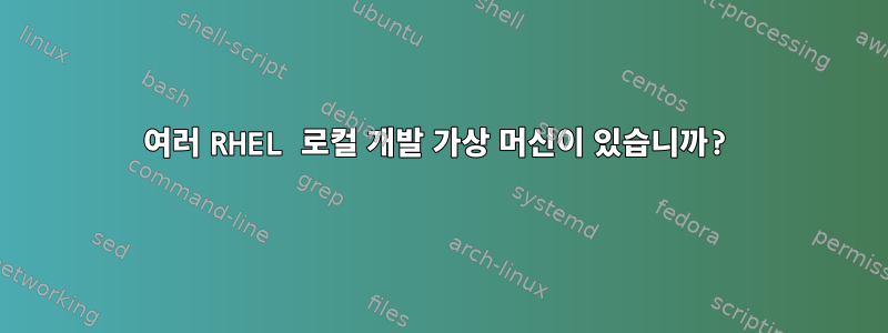 여러 RHEL 로컬 개발 가상 머신이 있습니까?