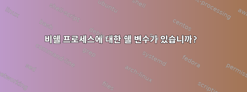 비쉘 프로세스에 대한 쉘 변수가 있습니까?