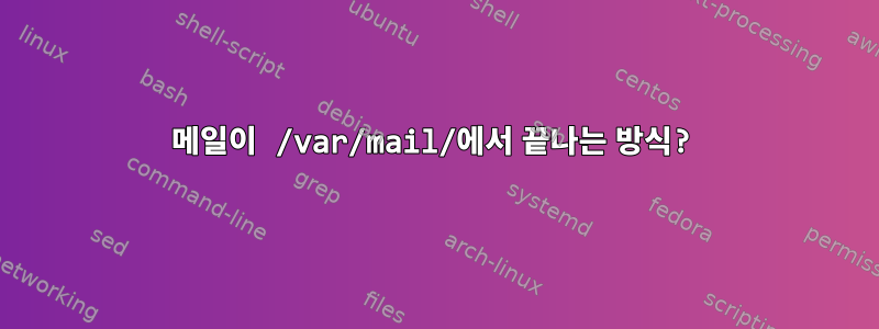 메일이 /var/mail/에서 끝나는 방식?