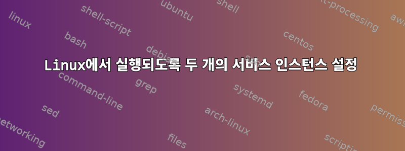 Linux에서 실행되도록 두 개의 서비스 인스턴스 설정