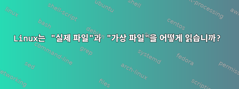 Linux는 "실제 파일"과 "가상 파일"을 어떻게 읽습니까?