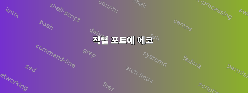 직렬 포트에 에코