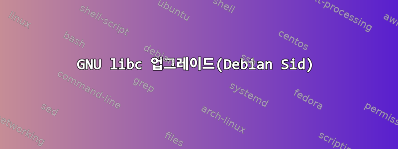 GNU libc 업그레이드(Debian Sid)