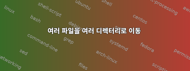 여러 파일을 여러 디렉터리로 이동