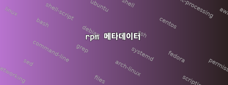 rpm 메타데이터