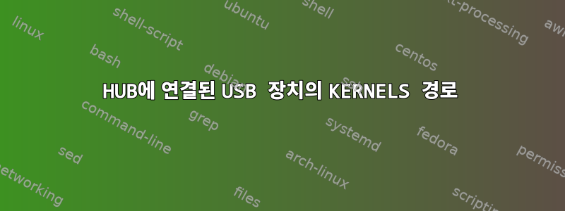 HUB에 연결된 USB 장치의 KERNELS 경로