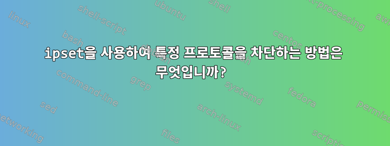 ipset을 사용하여 특정 프로토콜을 차단하는 방법은 무엇입니까?