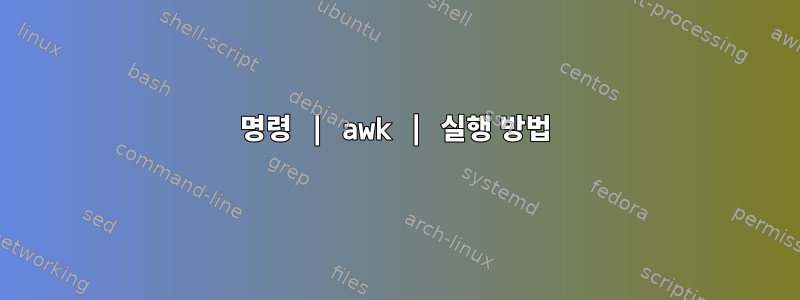 명령 | awk | 실행 방법