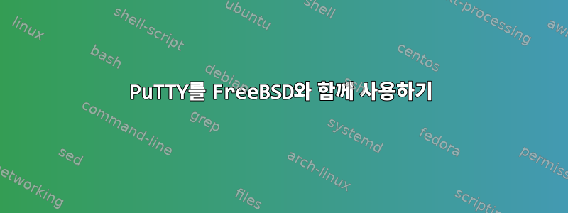 PuTTY를 FreeBSD와 함께 사용하기