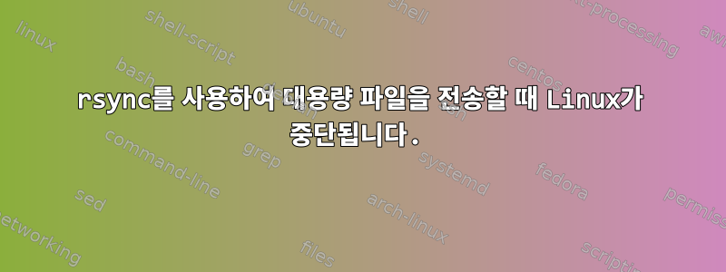 rsync를 사용하여 대용량 파일을 전송할 때 Linux가 중단됩니다.