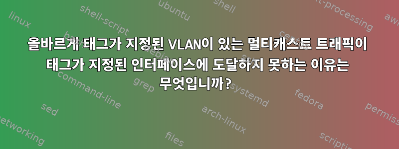 올바르게 태그가 지정된 VLAN이 있는 멀티캐스트 트래픽이 태그가 지정된 인터페이스에 도달하지 못하는 이유는 무엇입니까?