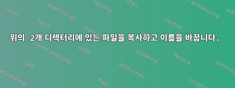 위의 2개 디렉터리에 있는 파일을 복사하고 이름을 바꿉니다.