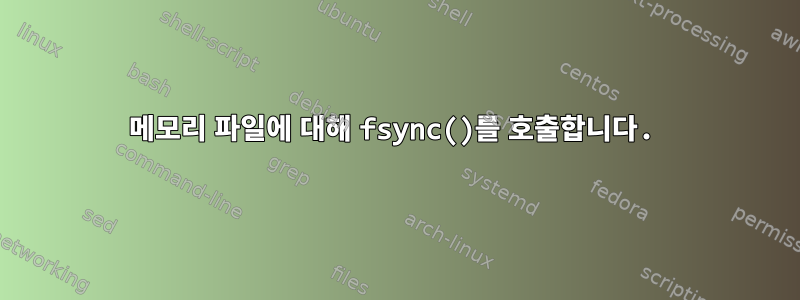 메모리 파일에 대해 fsync()를 호출합니다.