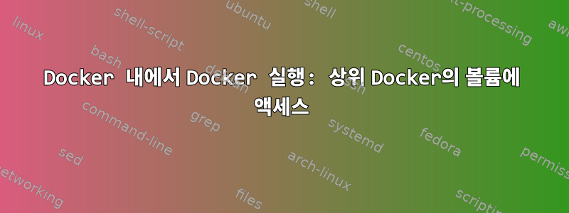 Docker 내에서 Docker 실행: 상위 Docker의 볼륨에 액세스