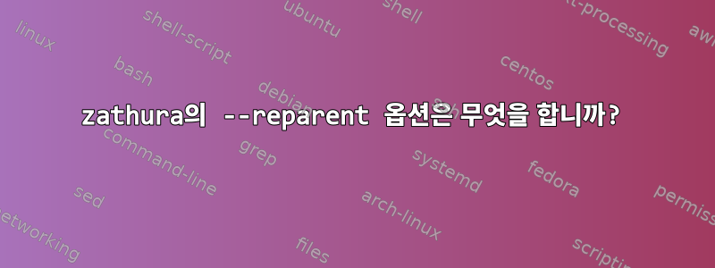 zathura의 --reparent 옵션은 무엇을 합니까?