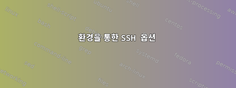 환경을 통한 SSH 옵션