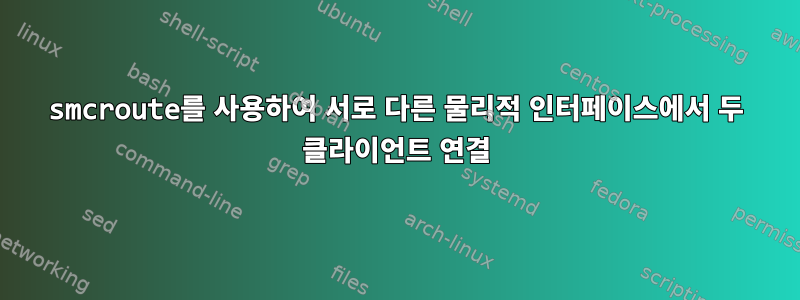 smcroute를 사용하여 서로 다른 물리적 인터페이스에서 두 클라이언트 연결