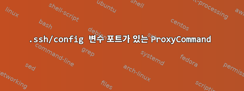 .ssh/config 변수 포트가 있는 ProxyCommand