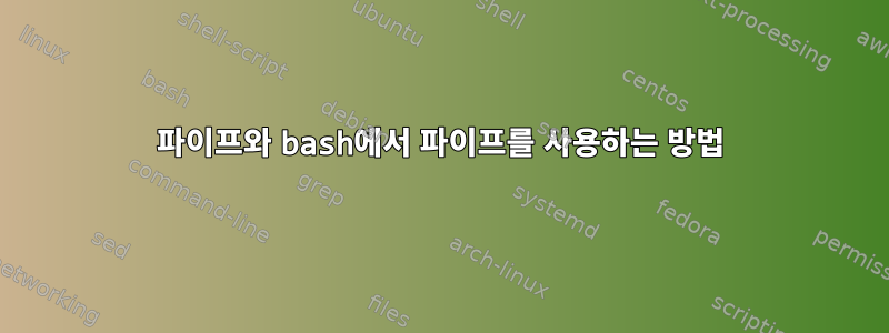 파이프와 bash에서 파이프를 사용하는 방법