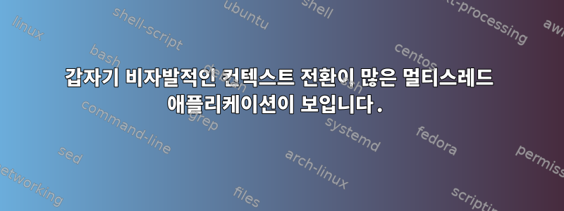 갑자기 비자발적인 컨텍스트 전환이 많은 멀티스레드 애플리케이션이 보입니다.