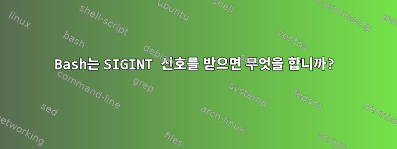 Bash는 SIGINT 신호를 받으면 무엇을 합니까?