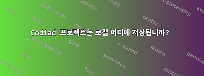 Codiad 프로젝트는 로컬 어디에 저장됩니까?