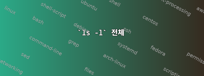 `ls -l` 전체